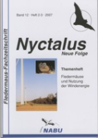 Haensel (Hrsg.): Nyctalus - Themenheft »Fledermäuse und Nutzung der Windenergie«